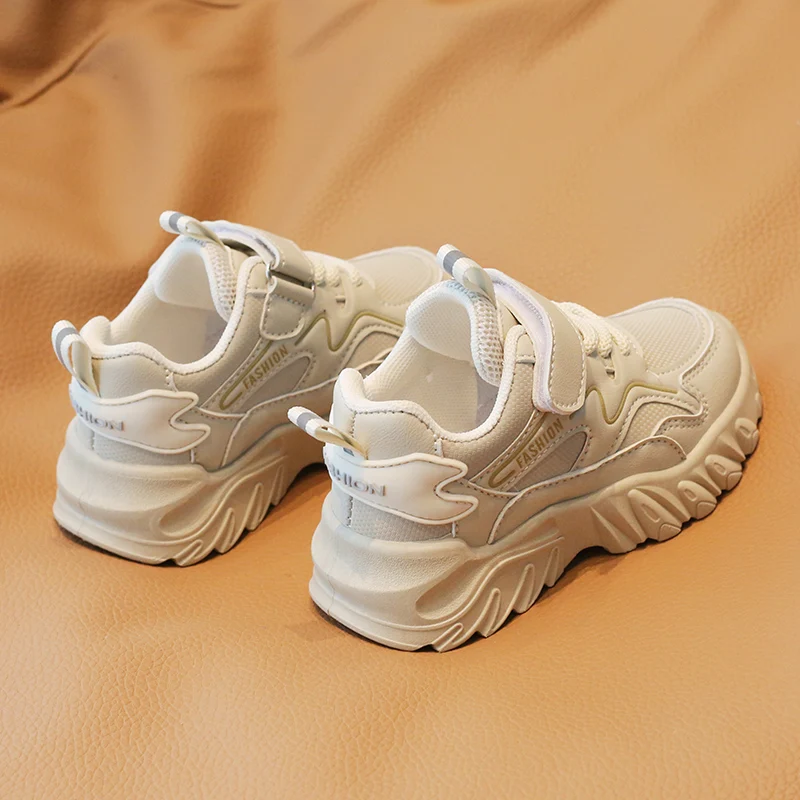 Comfy Kids Chunky Sneakers for Boys Girls, Breathable Mesh Upper Hook and Loop Fastener, Wear-Resistant Grip Lightweight Kids Sp