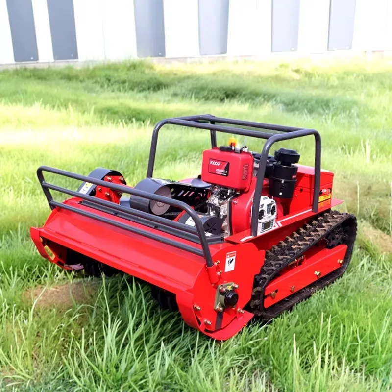 

Дизельный двигатель, небольшой робот, газонокосилка, ширина резки 800 мм, 1000 мм, 1200 мм, гусеничная газонокосилка с дистанционным управлением