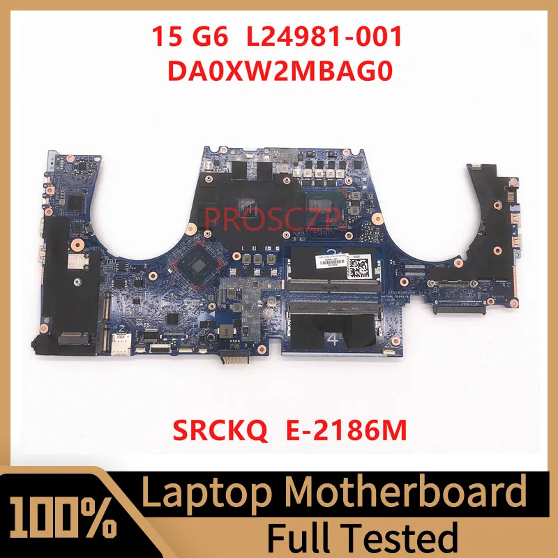 

L24981-001 L24981-501 L24981-601 For HP ZBOOK 15 G6 Laptop Motherboard DA0XW2MBAG0 With SRCKQ E-2186M CPU P2000 100% Tested OK