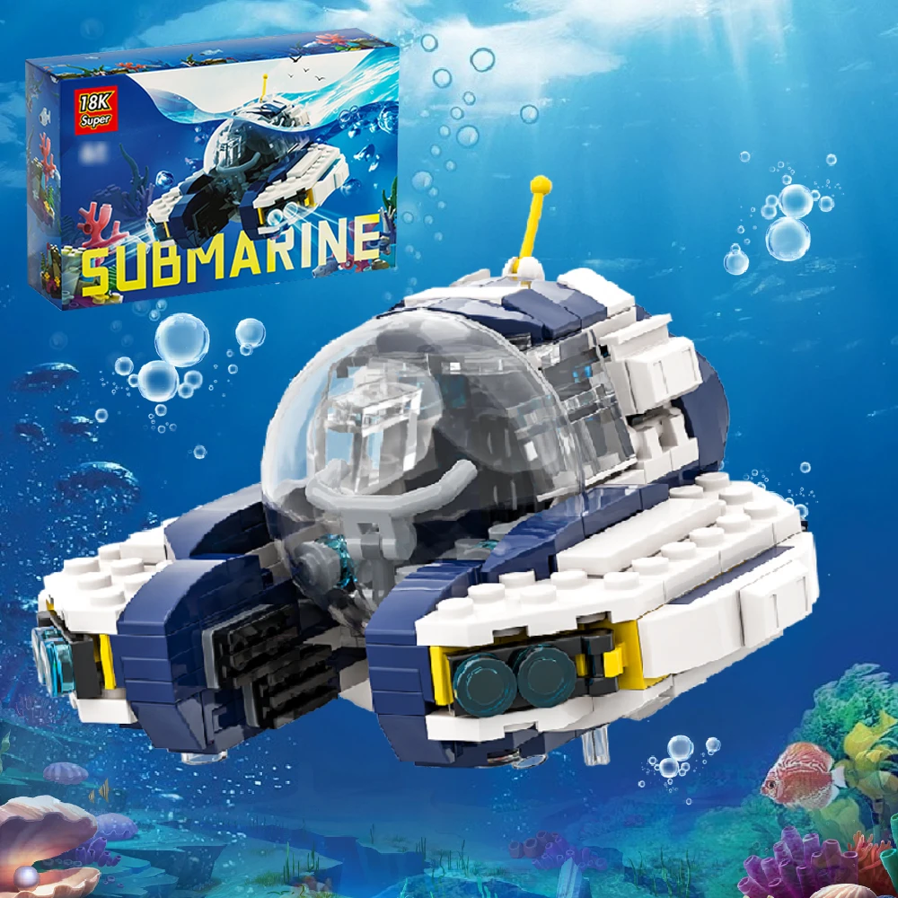 

Moc Subnautica Seamoth Building Blocks DIY Model Game Space Vehicle Submersible Spacecraft Bricks Set Adult Kids Gift Toys Ship