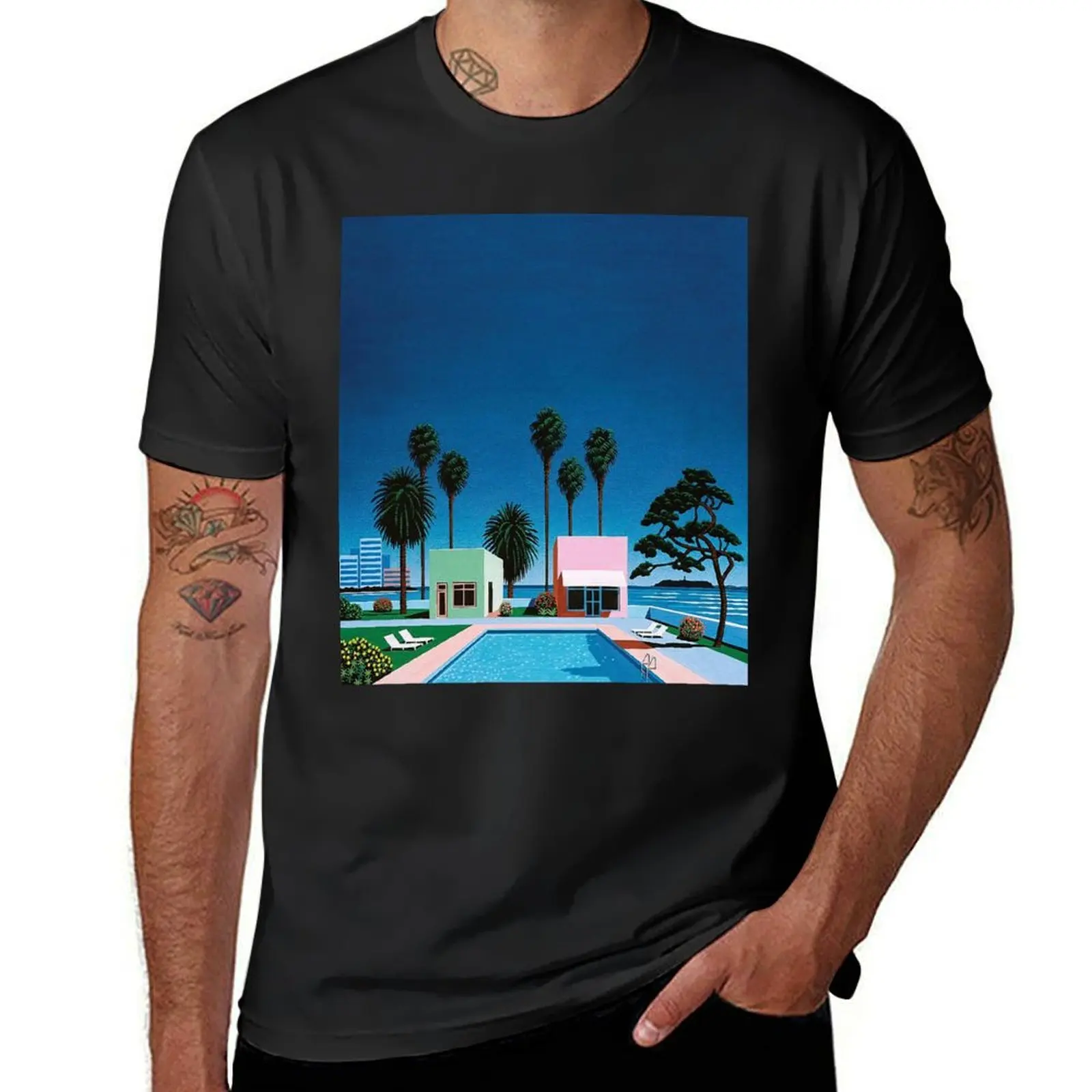 Hiroshi Nagai T-Shirt plus size tops sports fans vintage clothes vintage t shirts for men cotton