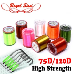 Royal Sissi 75D/120D premium fly tying thread with silk light strong&flat all purpose fly thread for fresh&salt water fishing