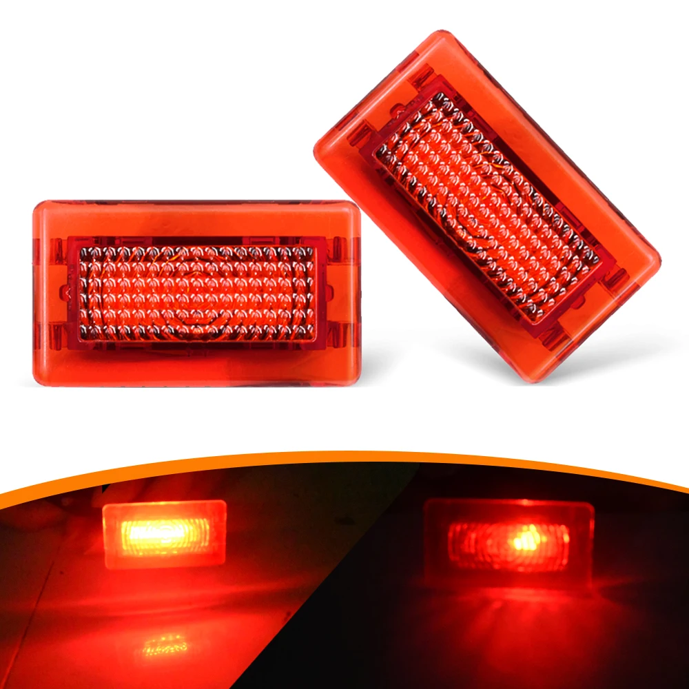 

LED Car Door Warning Lights Auto Reminder Lights Interior Lamp Atmosphere Red Trunk Lighting Universal for Tesla Model S Model X