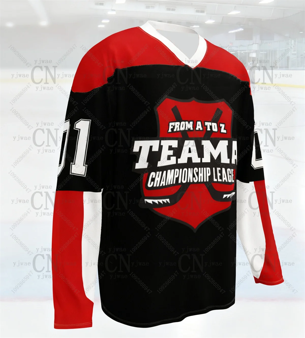 الهوكي جيرسي من أ إلى Z بطولة الدوري المطبوعة الرياضة قميص طويل الأكمام Kpop كلية نمط الخريف الرجال والنساء تي شيرت