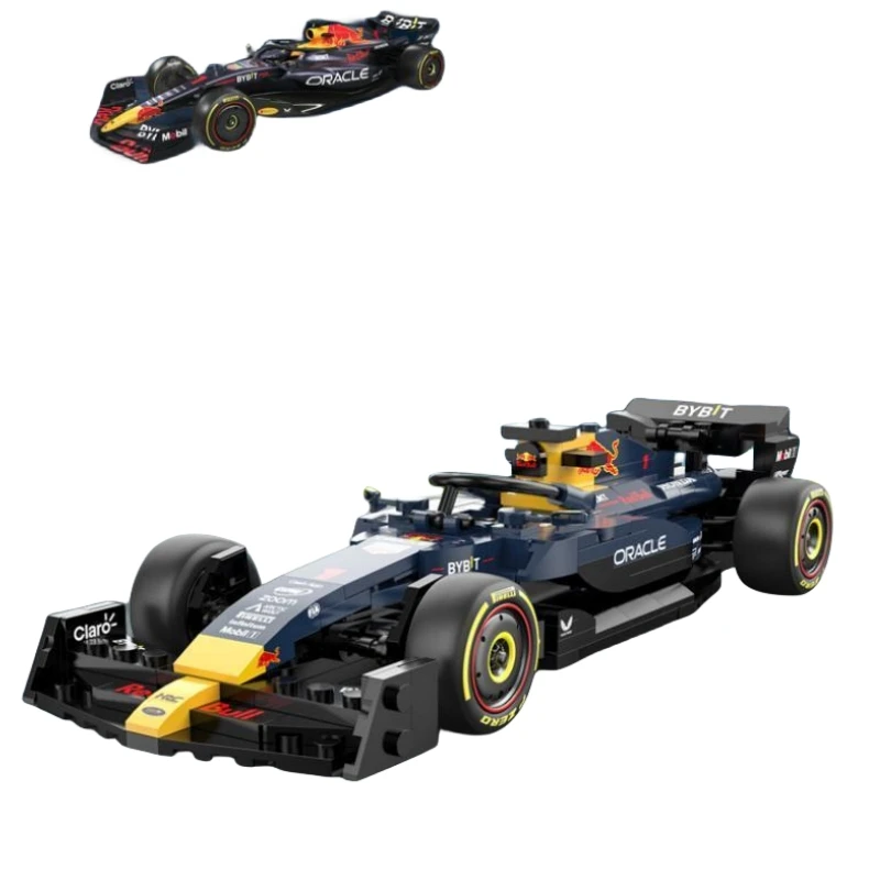 New 1/24 2025 F1 Red Bul RB19 #1 Max Verstappen #11 Perez Formula Racing Car Alfa Romeo Building Block Model Toy Vehicle Bricks