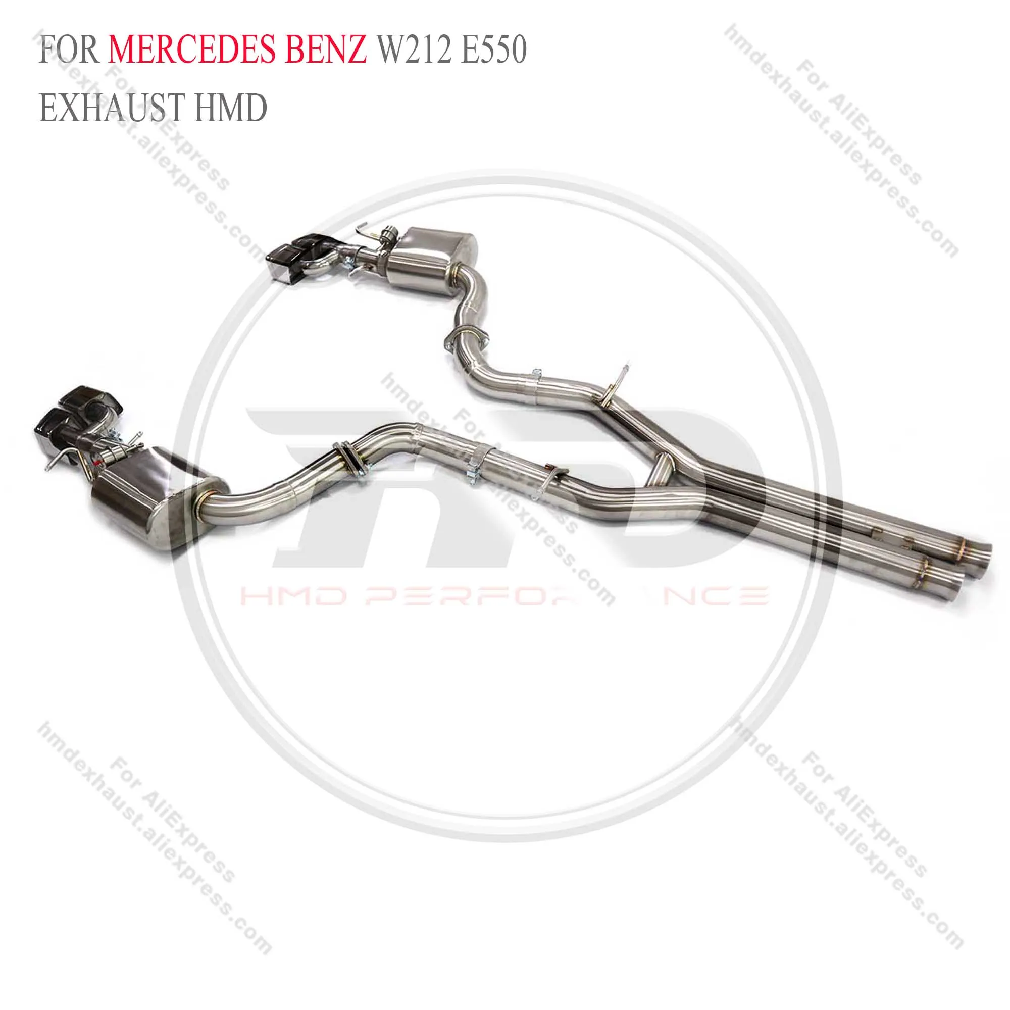 HMD Exhaust System Performance Catback for Mercedes benz W212 E550 with valve