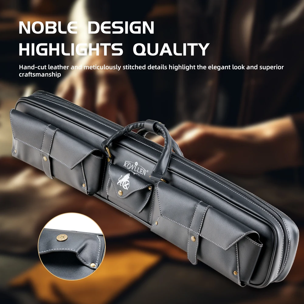 

Чехол для кия KONLLEN с 7 отверстиями, чехол для кия из искусственной кожи 3x4, чехол для бильярдного кия, чехол для бильярдного мяча, аксессуары для бильярда