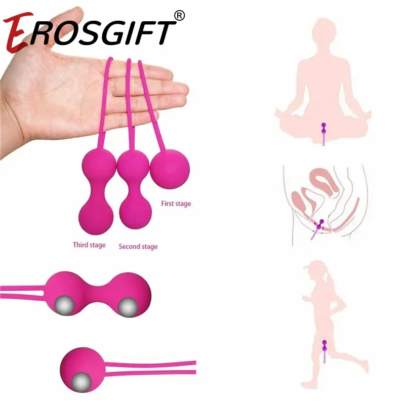 

1 Set Silicone Vaginal Balls Sex Toys For Women Vagina Tighten Exercise Chinese Kegel Balls Pelvic Ben wa Balls Anal balls