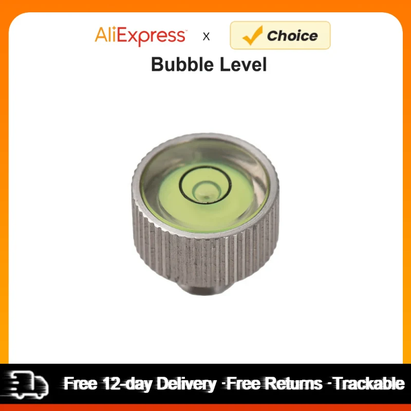 مستوى فقاعات معدنية أفقية شاملة ، تركيب لولبي ، دقة عالية ، دائرية ، فضي ، من من من من من من من من من