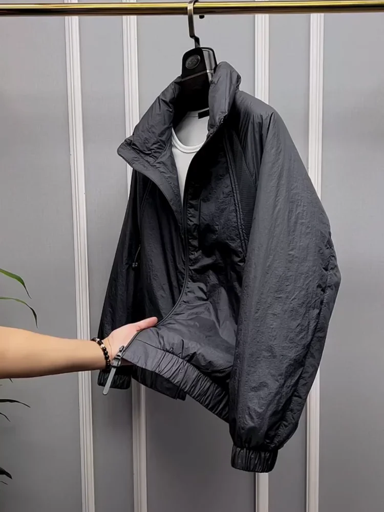 

High Quali Faionable Men's Stand Collar down Jaet Autumn Winter New Arrival Lightweight Luxury Stand Fit Youth