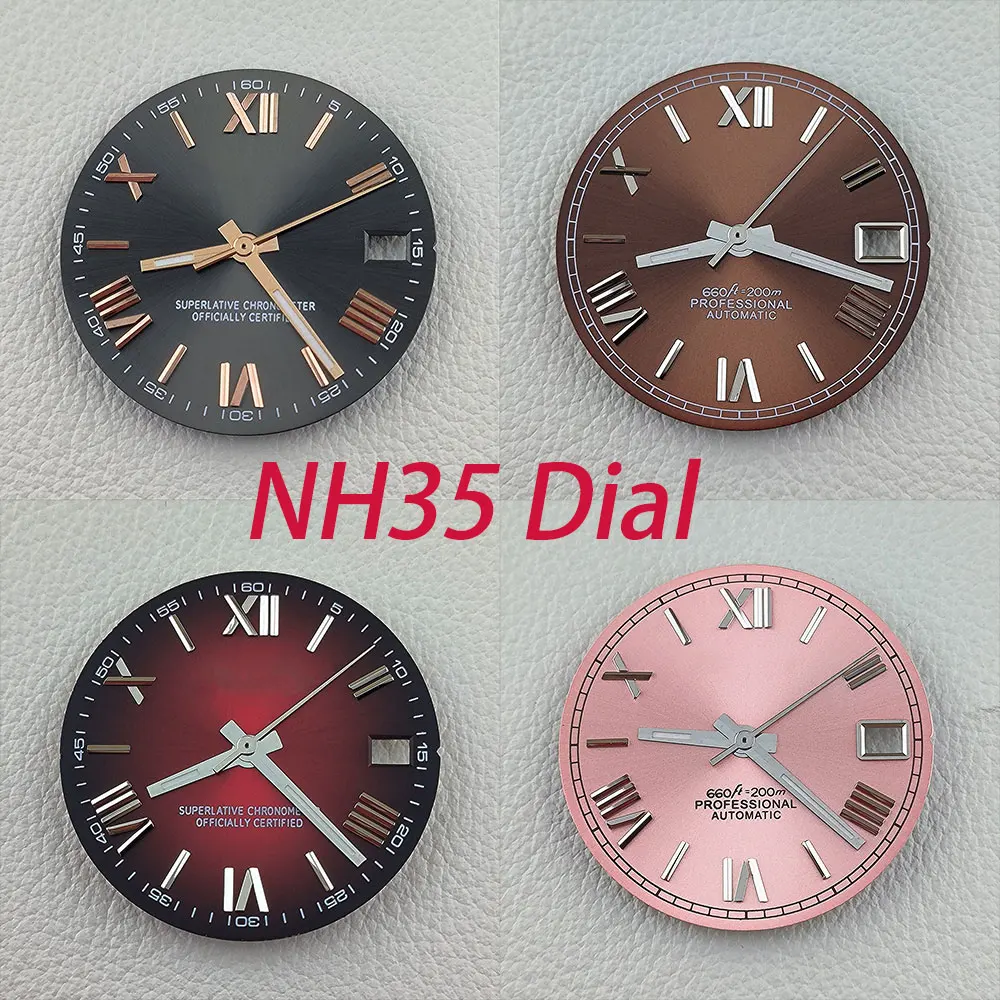 28.5 مللي متر NH35 الطلب الروماني الهاتفي S الطلب تعديل الطلب ل NH35/NH36 ساعة يد تعمل بالحركة الأوتوماتيكية الملحقات