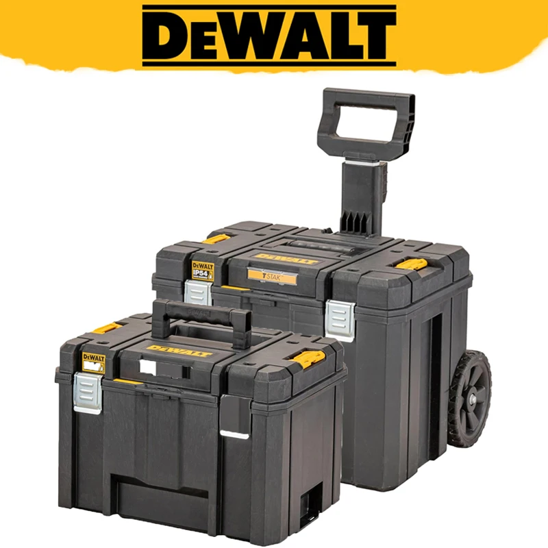 dewalt caixa de armazenamento portatil movel bloqueavel empilhavel ferramenta caixa de pecas alta capacidade original dwst83346 dwst83347 tstak ip54 01