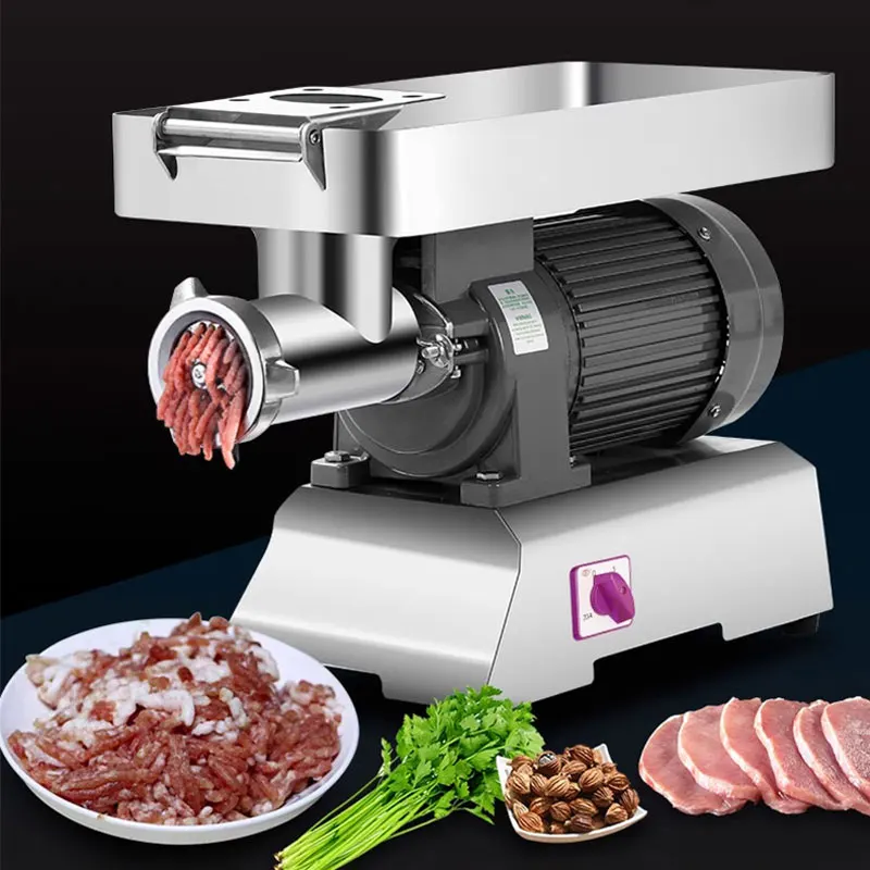 

Meat Grinder Commercial Electric Stainless Steel High Power Table Top Automatic Frozen Chicken Rack With Rib Beef