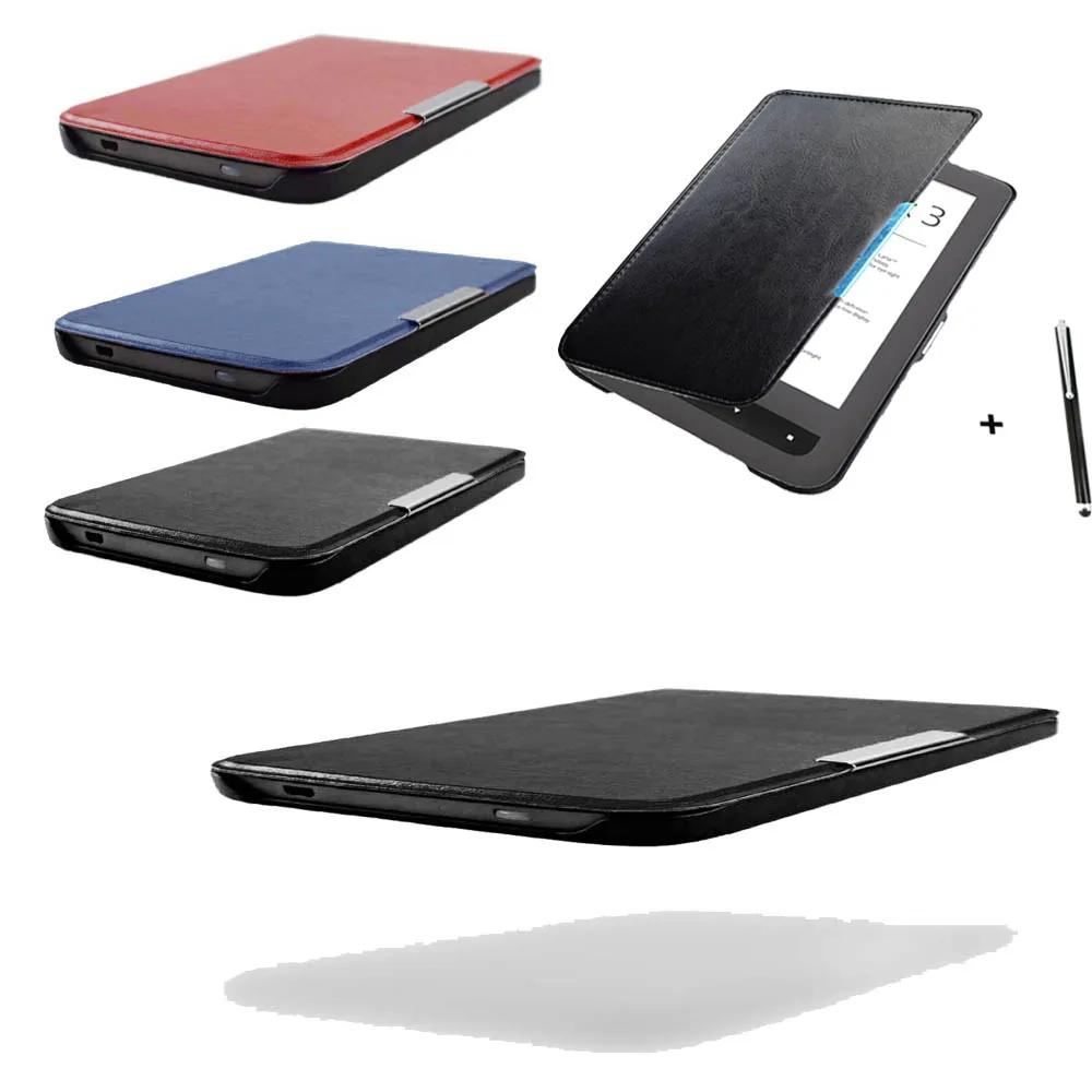 Kwmobile Custodia Per Pocketbook Touch Lux 3/Basic Lux/Basic Touch 2 – Cover Magnetica In Similpelle Con Motivo Cuore