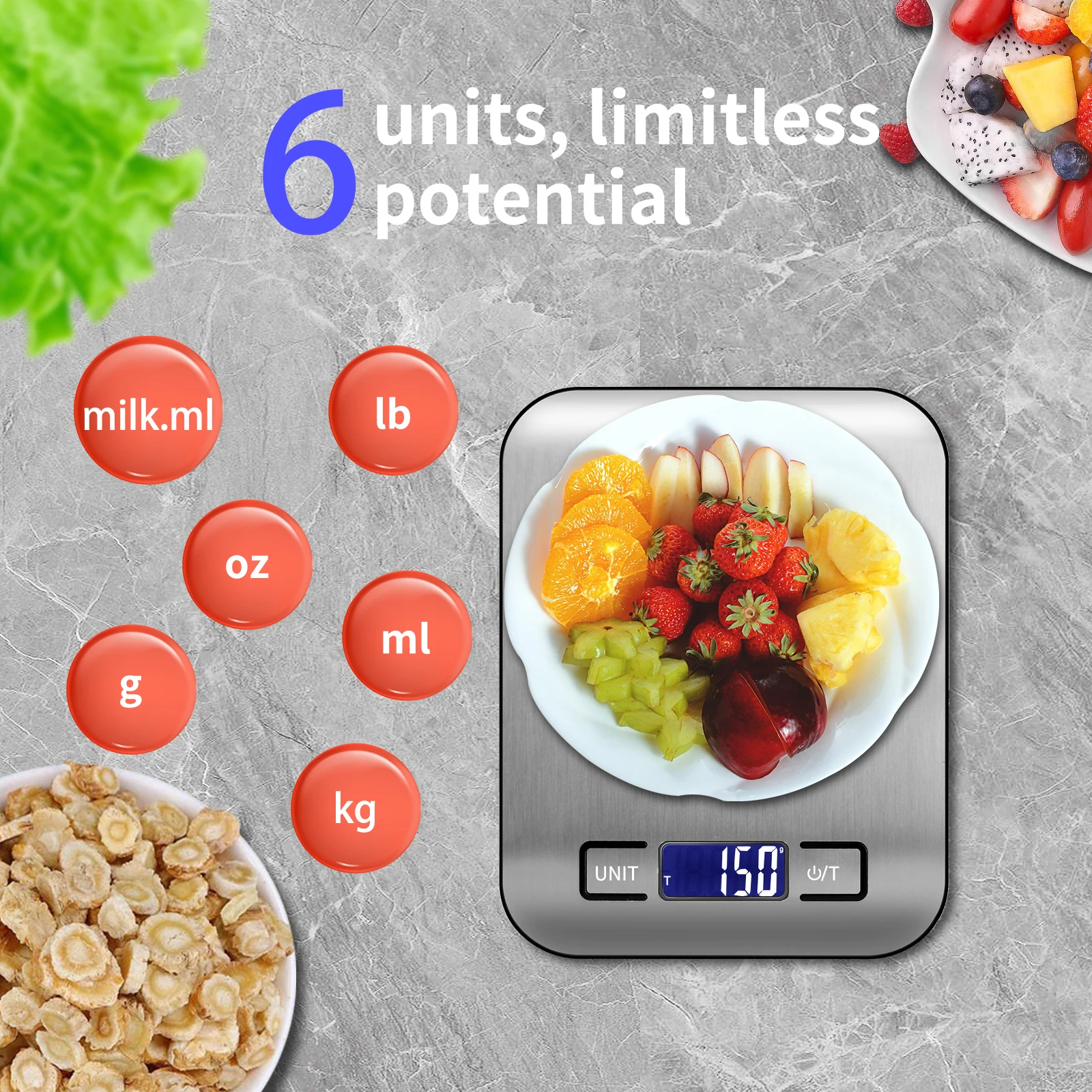 Digital Kitchen Scale 10000g/ 0.1g Small Jewelry Scale Food Scales Digital Weight Gram and Oz Digital Gram Scale with LCD/ Tare