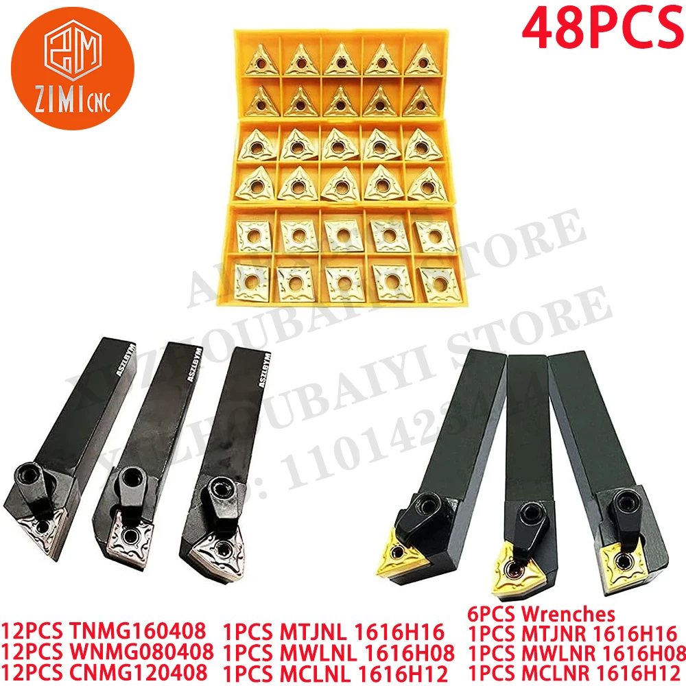 

MTJNR1616H16 MWLNR1616H08 MCLNR1616H12 MTJNL1616H16 MWLNL1616H08 MCLNL1616H12 Turning Tool Holder + CNC Carbide Turning Inserts