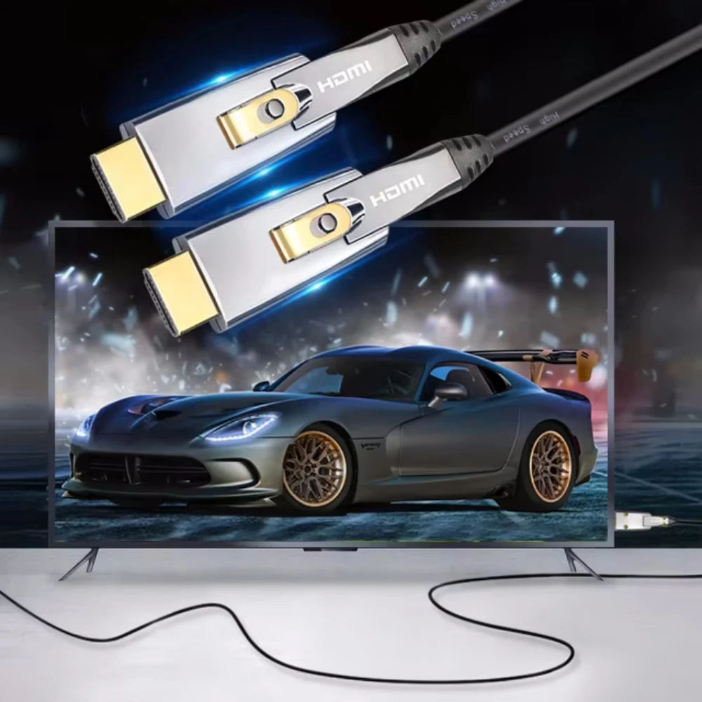 8K HDMI Cable Threaded Optical Cable HDMI Micro fiber Cable high speed 48Gbps 8K@60Hz 4K@120Hz for Digital Cameras HDTV RTX GTX