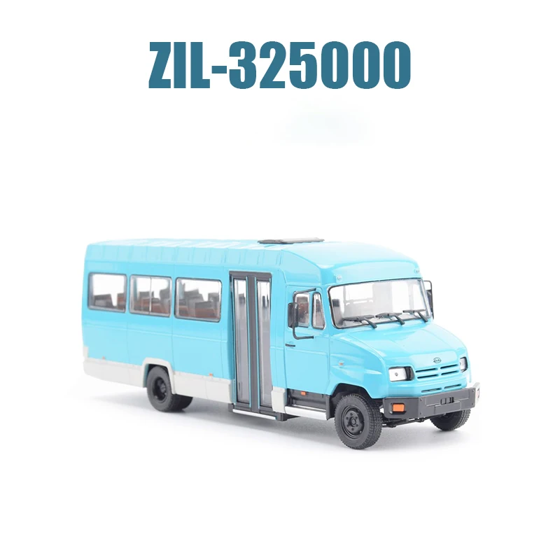 Diecast 1/43 Scale Russian ZIL-325000 City Bus Station Wagon Plastic Car Model Collectible Ornament Gift