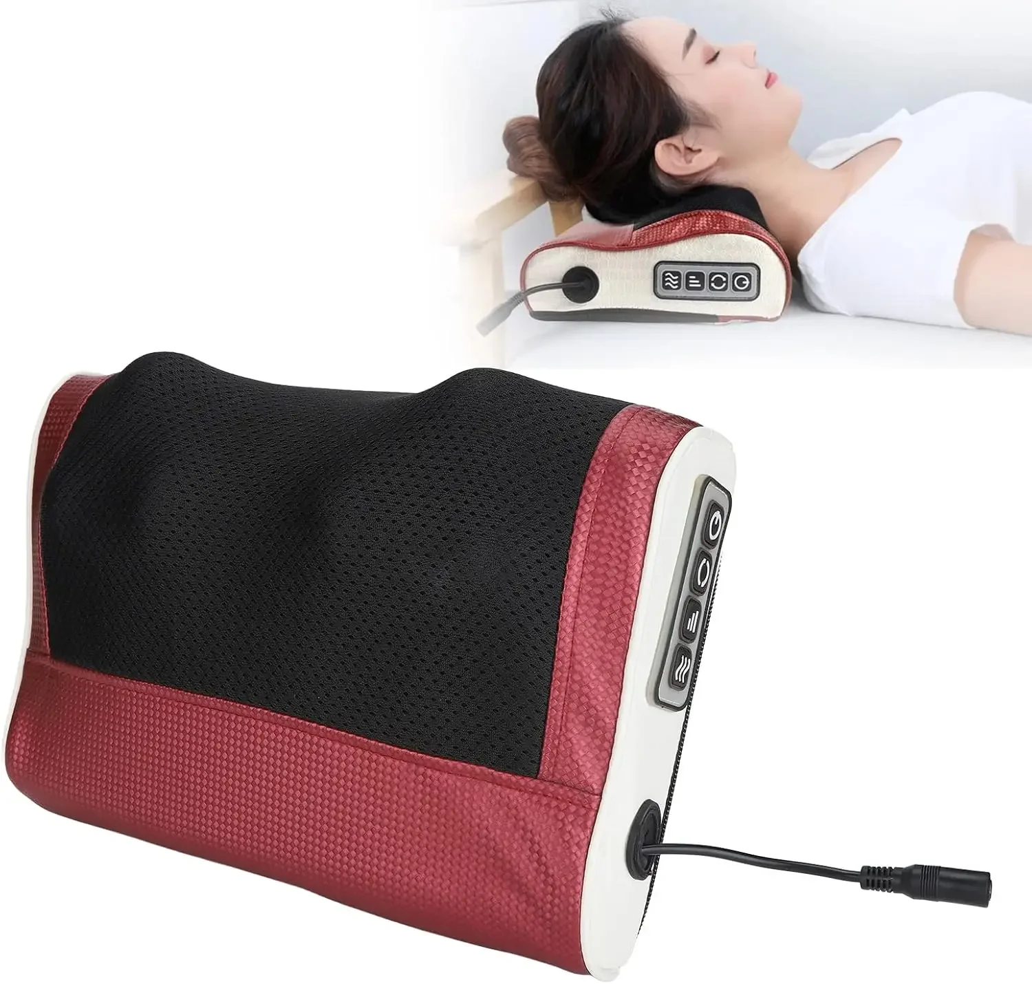 

Neck and Back Massager, 45° Gapless Electric Massage Pillow for Shoulder Pain Relief.