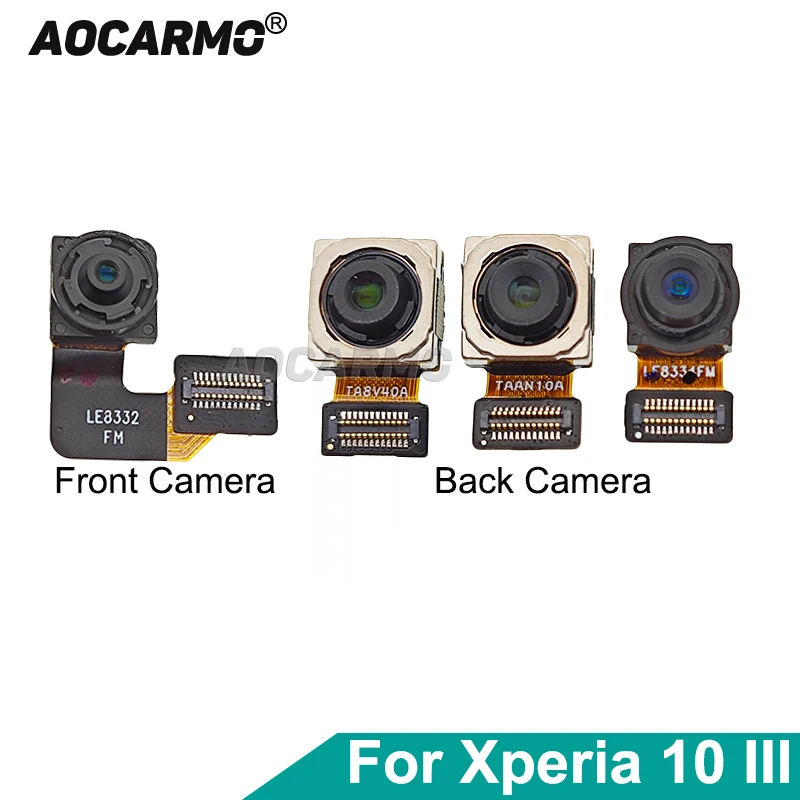 Aocarmo For Sony Xperia 10 III X10iii XQ-BT52 SO-52B SOG04 Ultra Wide Telephoto Back Rear Camera Module Flex Cable Repair Part
