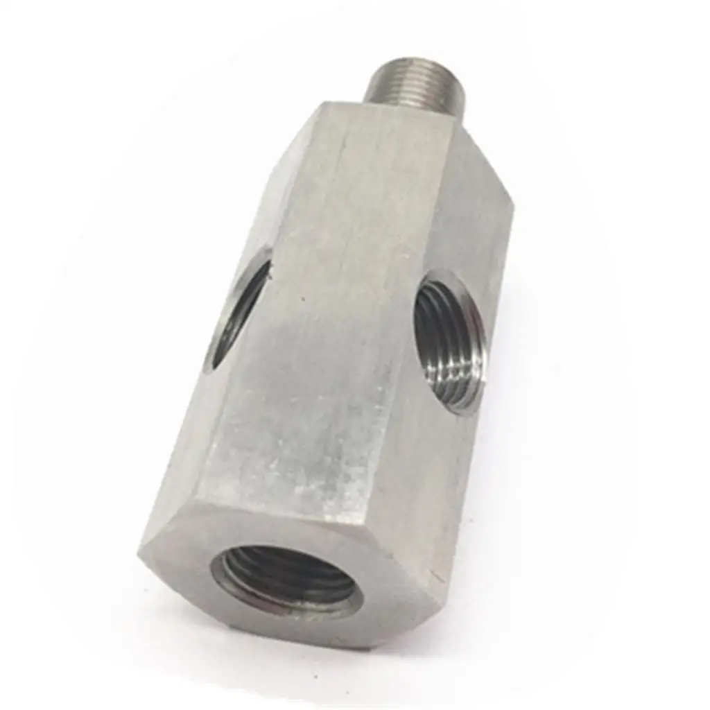 High Performance Oil Pressure Sensor Adapter M10x1.0 Male Female 1 8 NPT Side Thread Stainless Steel for Turbo and Gauge