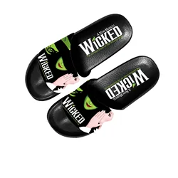 WICKED He Musical Elphaba Slippers Home Water Shoes Men Women Teenagers Children Beach Pool Sandals Custom Made Summer Slipper