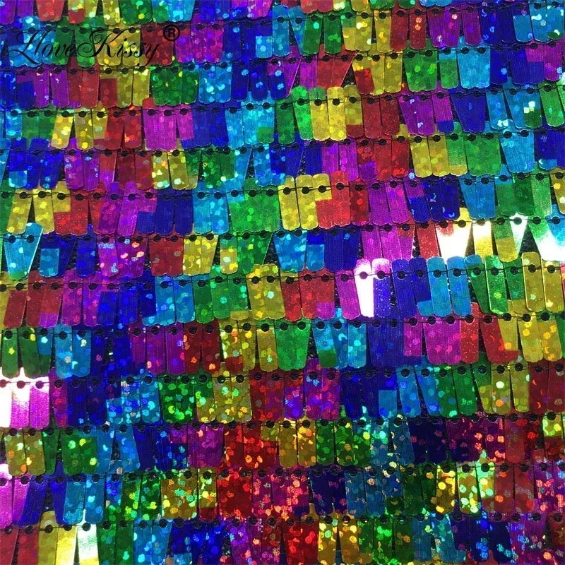 3*9MM Mesh Sequin Fabric Perfect For Crafting Sparkling Dresses Gowns Accessories DIY Sewing Glitter Fabric Wide:125CM