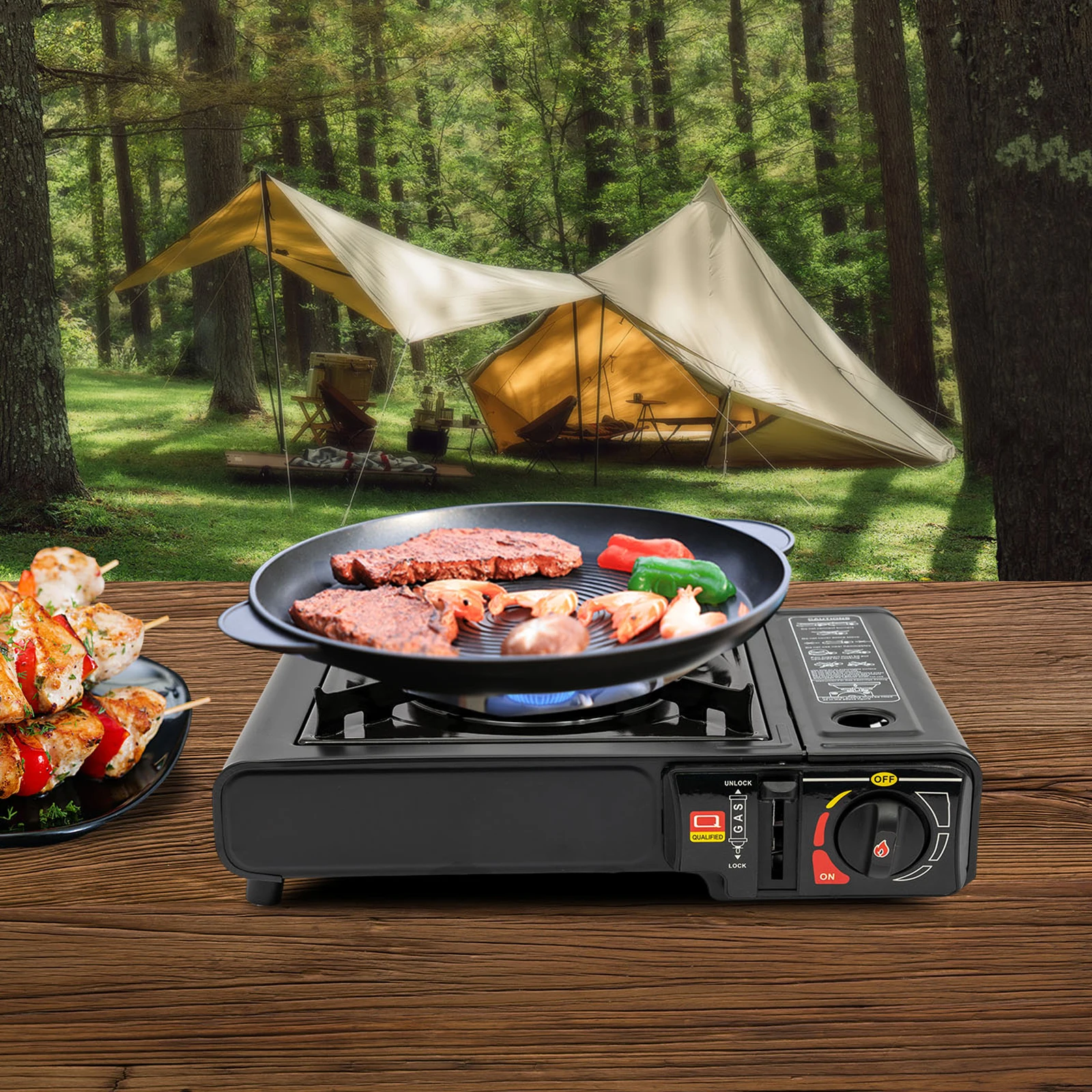 2500W Outdoor-Grill mit Überlaufschutz …