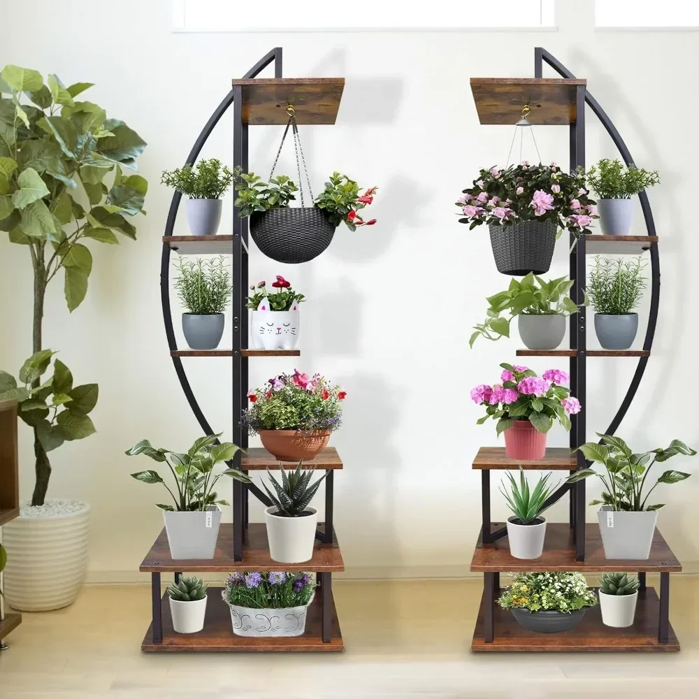

Half Moon Plant Shelf Holder, Flowerpot Display Racks, Indoor Tall Ladder Plant Stand, Plant Display Stand Rack, Free Shipping