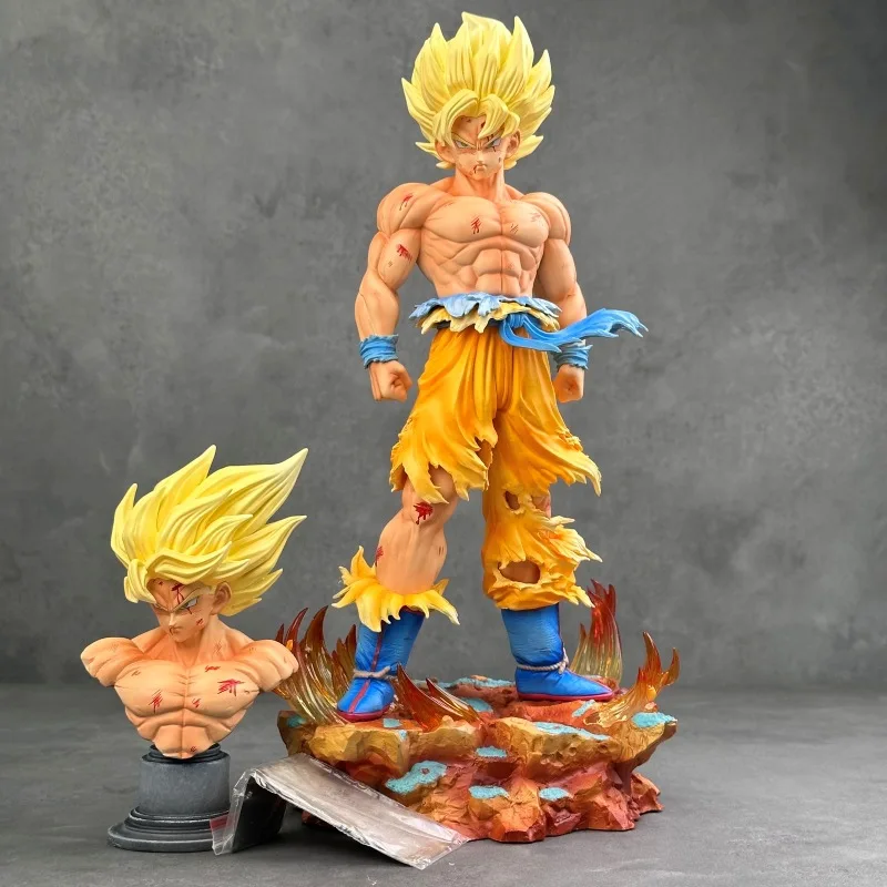 

New 34cm Pvc Jt Toys Dragon Ball Super Saiyan Son Goku 2.0 Figurine Glowing Action Figure Anime Collectible Kids Birthday Gifts