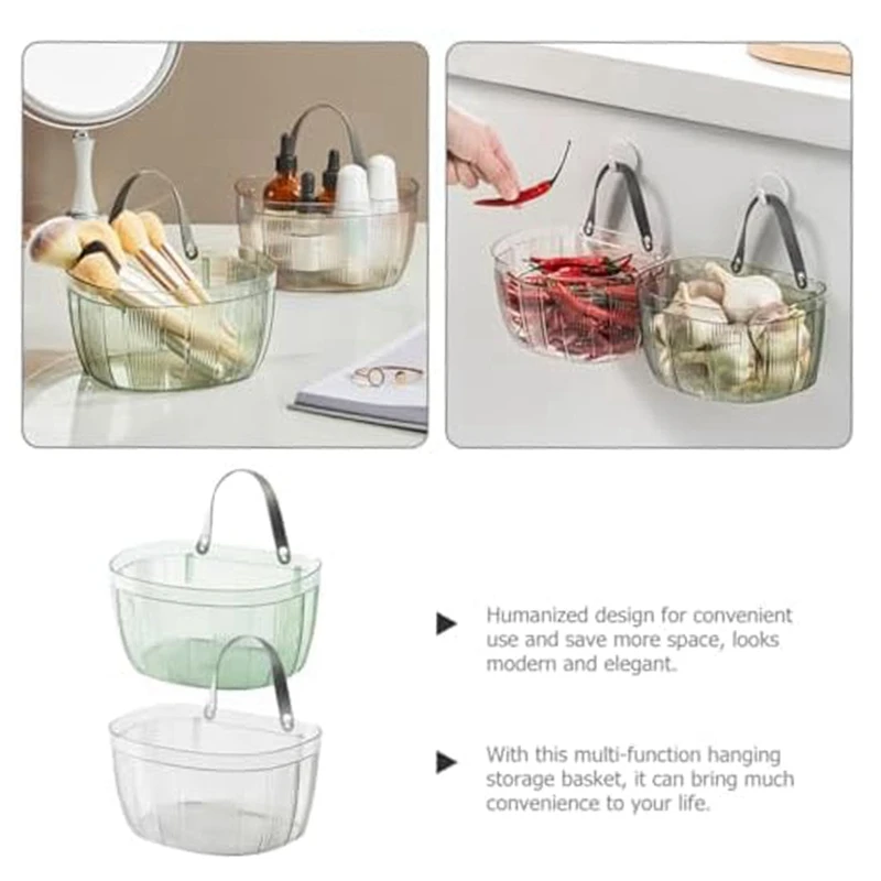 2 шт., домашняя настенная корзина, вешалка для растений, подвесные корзины для беспорядков, подвесной органайзер для хранения, горшки для растений, прочный для ванной комнаты