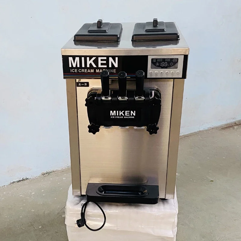 Commercial Three Flavors Ice Cream Machine Desktop Small Three-color Soft Ice Cream Making Machine