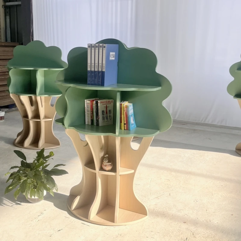 خزانة كتب حديثة متعددة الوظائف يمكن أن تكون أرفف مدرسية بتصميم على شكل شجرة لغرفة نوم الأطفال بشكل جميل
