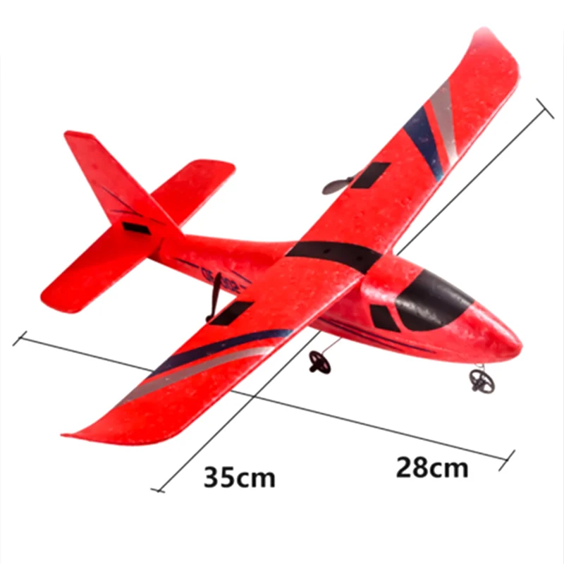 Avions RC BEDW-DIY pour enfants, avions télécommandés extérieurs 2.4Ghz 2 canaux bricolage avion facile à RC