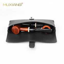 PU Smoking Pipe Bag, Tobacco Moisture Pack, Retro Hand Rolled Smoking Storage Bag, Cigarette Accessories, Holds 2Pcs