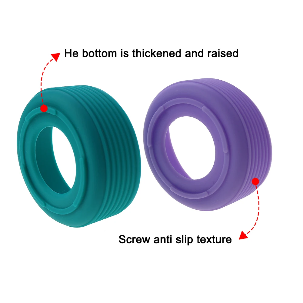 1Pc 5.5cm 15G 15 Colour Threaded  Soft Silicone Cup Bottom Cover Wear Resistant Ring Sleeve Sheath Anti Slip Good Toughness