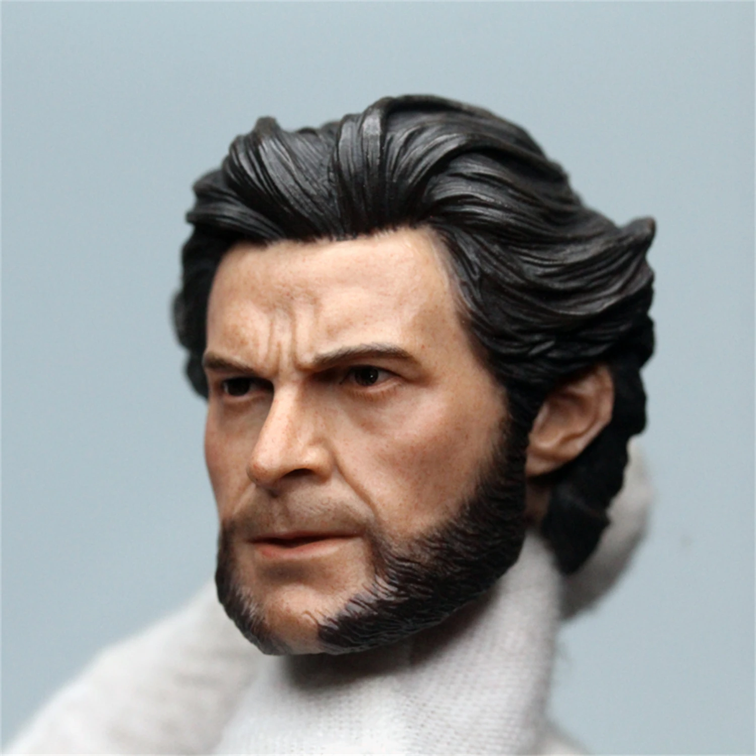 1/6 Scale Young Wolverine Logan Hugh Jackman Head Sculpt Without Cigar Fit for 12'' Worldbox Action Figure Body