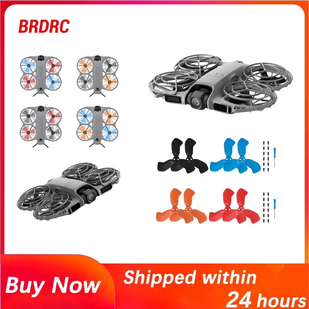 Eliche BRDRC, per accessori DJI NEO 2, design a basso rumore, resistenti all'usura, potenza e stabilità migliorati, parte a sgancio rapido