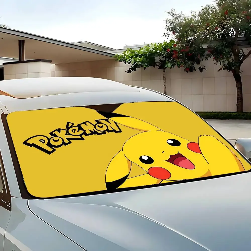 Kawaii-P-pIkaachuS-cute Classic Stylish And Trendy Windshield Sunshade, Car Windshield Cover Car Sunshade Curtain Sun Protection