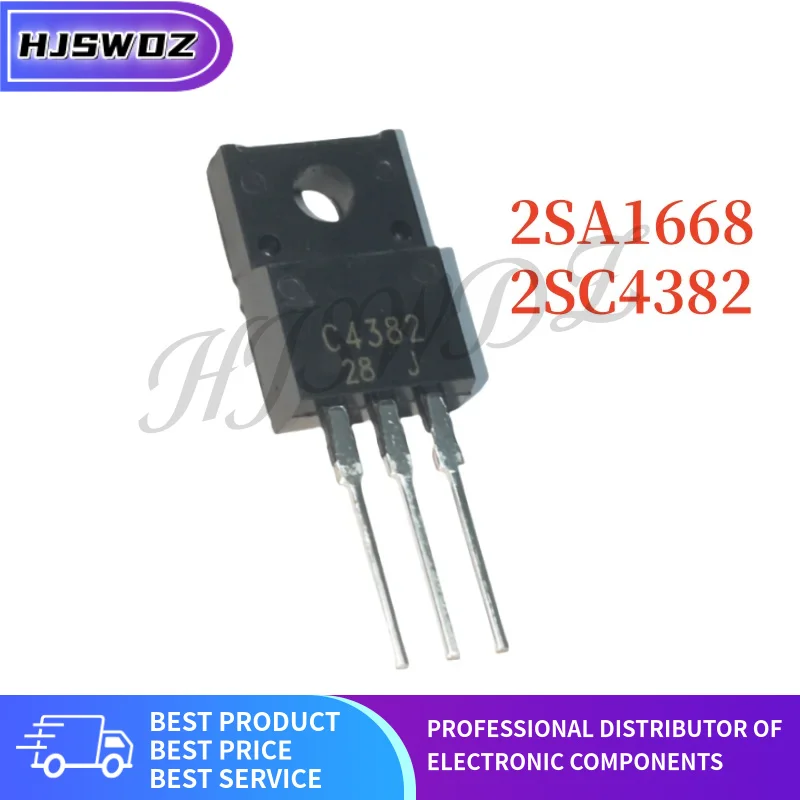 10PCS 2SA1668 2SC4382 A1668 C4382 TO-220F 5pair A1668 C4382 In Stock 2A 200V In Stock