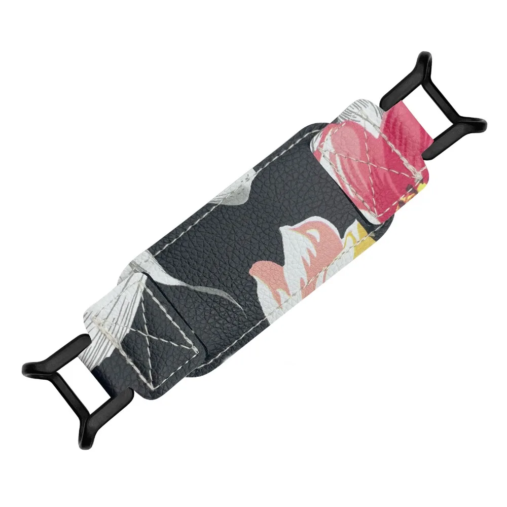 PU Leather Tablet Hand Strap Flowers Non-slip Finger Grip Holder Anti Drop for Kindle/Kobo/Voyaga/Lenovo/Sony 6-8