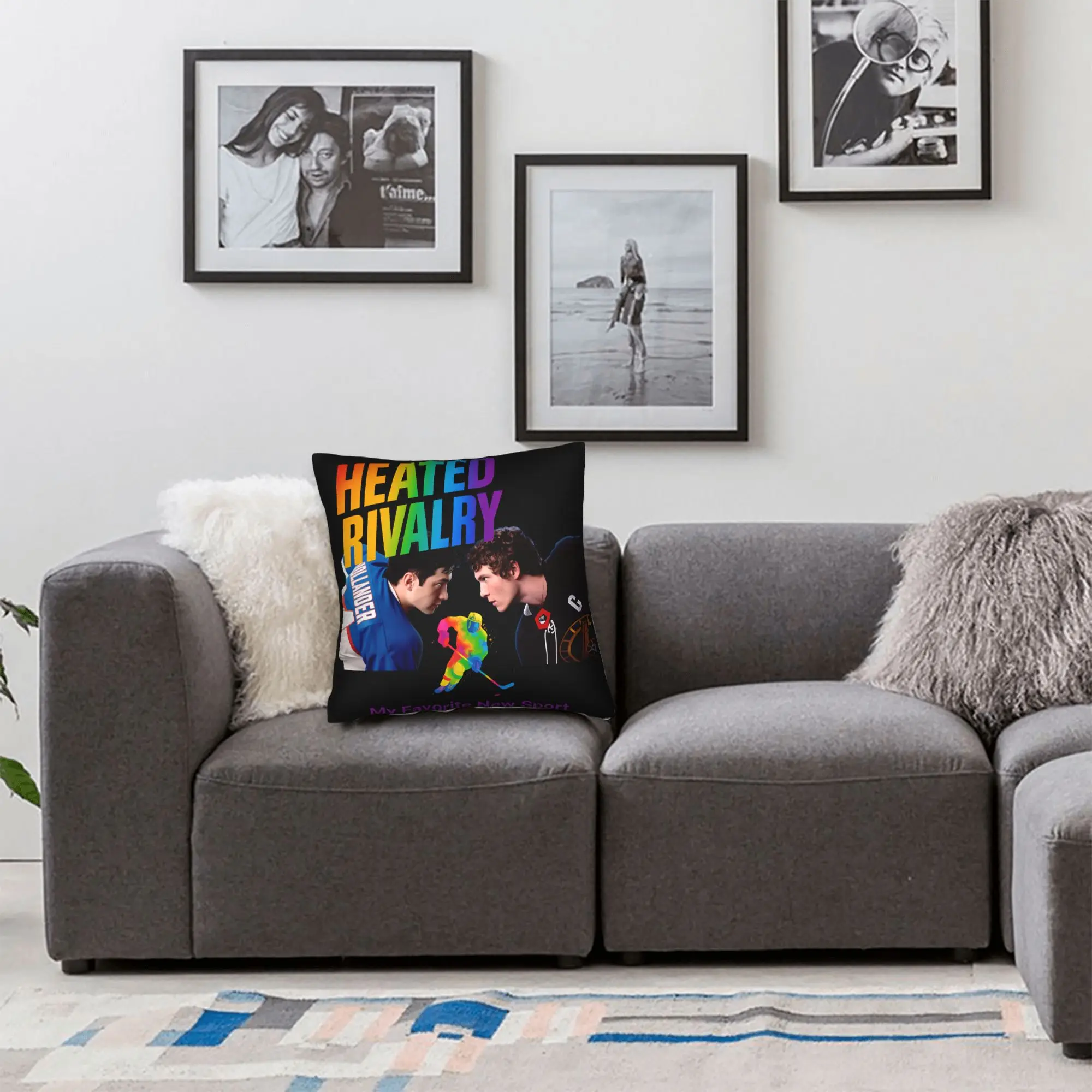 Shane Hollander & Ilya Rozanov Pillowcase Polyester Cushion Cover Gift Heated Rivalry Pillow Case Cover Home Zipper 45*45cm