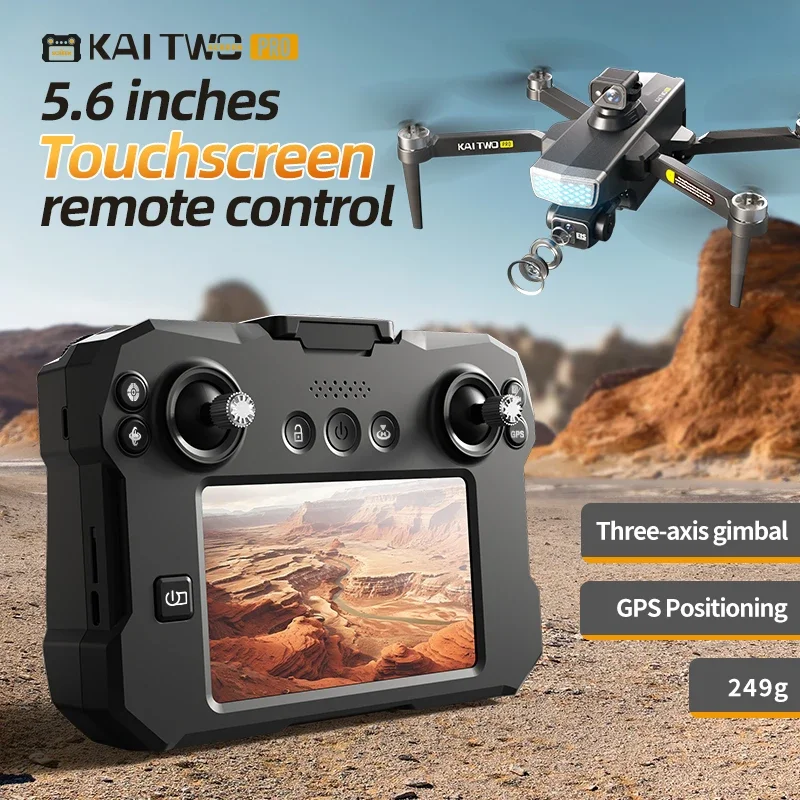 

KAITWO three-axis gimbal 5.6-inch touchscreen version with all-round laser obstacle avoidance, GPS optical flow positioning dual