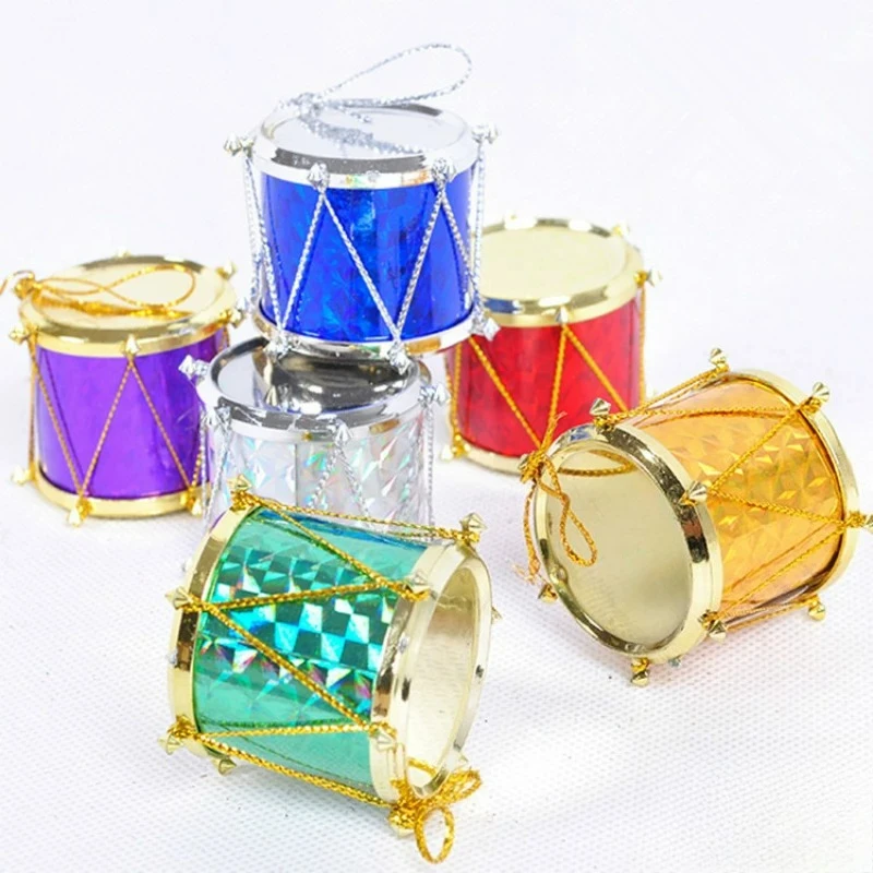 Christmas decorations simulation small drum and drum false drum pendant decoration, Christmas tree small  pendant