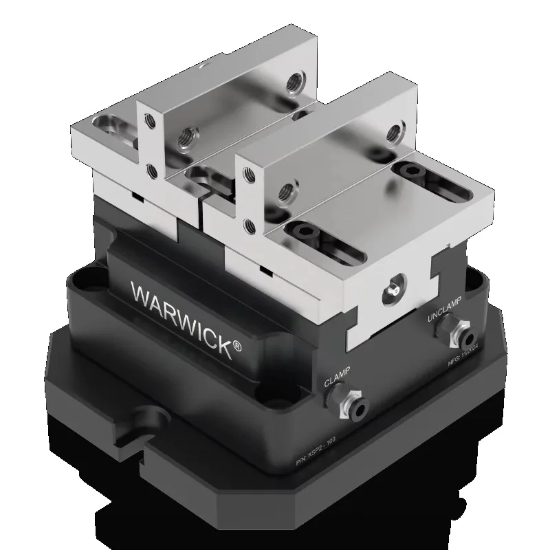 

Пневматический концентрический патрон для 5-осевых станков с нулевой точкой центровки, модель KSP2-100+TRZ-100