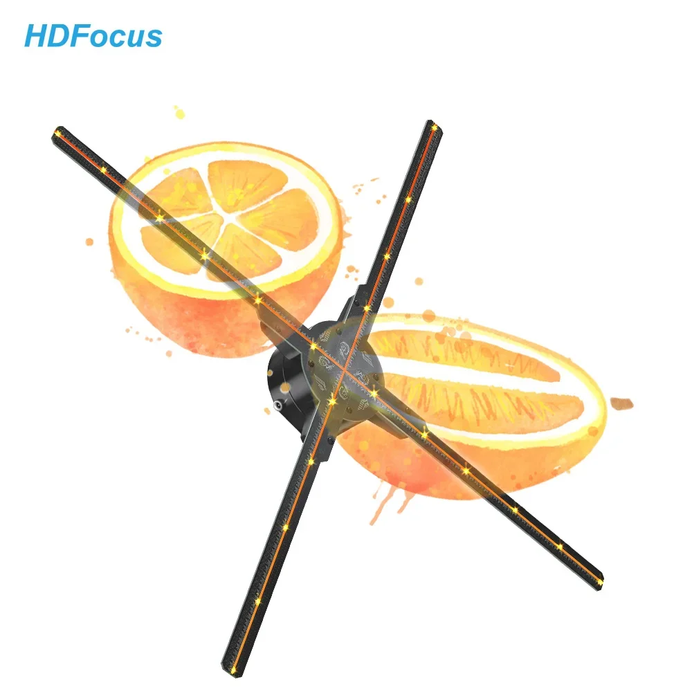65Cm Holographic Virtual Advertising Display Wifi Led Spinning 3d Projector Fan 3 d Hologram Projector