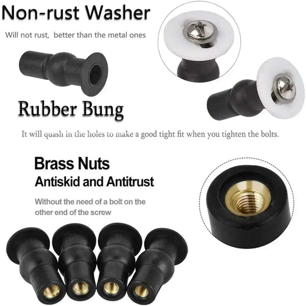 

Toilet Seat Accessories Nut And Bolt Bathroom Home 4 Pack Hinges Bolt Replacement Rubber Brass Stainless Steel