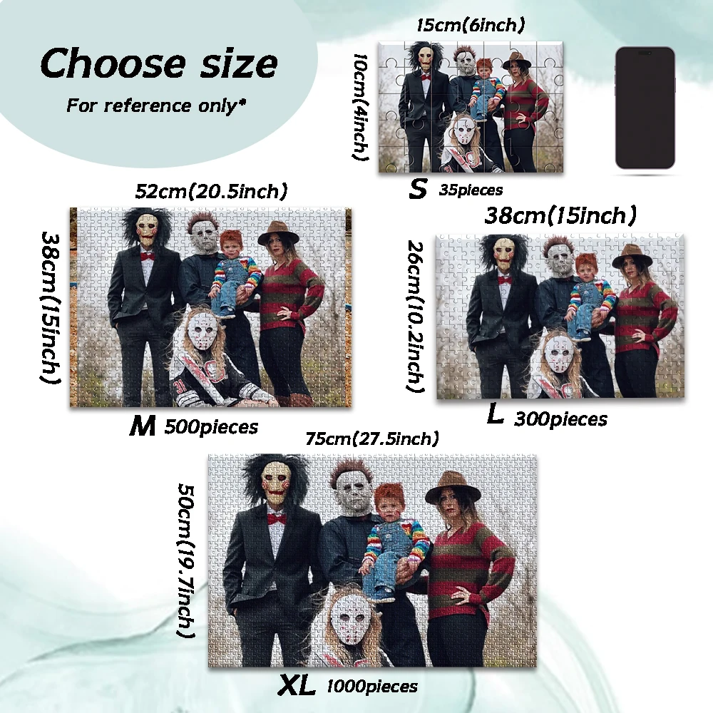 35/300/500/1000pcs art show Custom Photo Customizable Picture Personalized Photo Personalised Decompression Puzzles Jigsaw