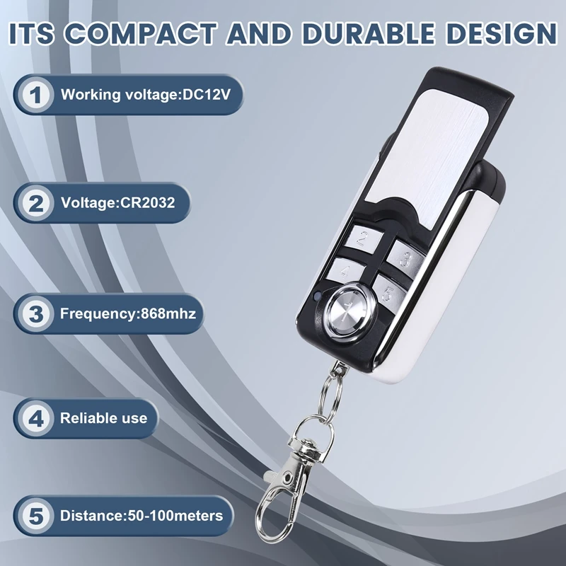 5 قطعة حزمة 4 زر باب المرآب بوابة بالتحكم عن بعد التحكم عن بعد 868 ميجا هرتز بوابة فتاحة ل هورمان HSE4-868-BS