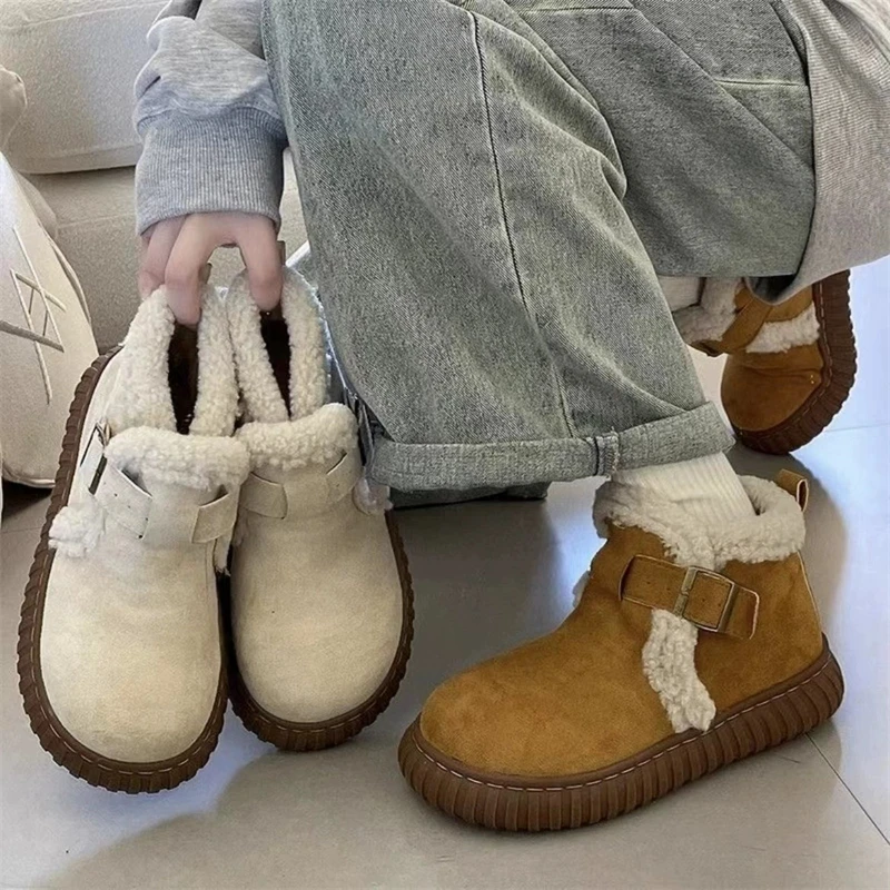 

Popular Online Warm Fur Snow Boots for Women's Winter 2023 New Round Head Ugly Cute Plush Thickened Anti slip Cotton Shoes